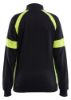Afbeeldingen van BLÅKLÄDER Sweater dames Visible met rits 3568 zwart/High Vis geel XS