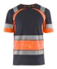 Afbeeldingen van BLÅKLÄDER T-shirt 3421 medium grijs/High Vis oranje XL