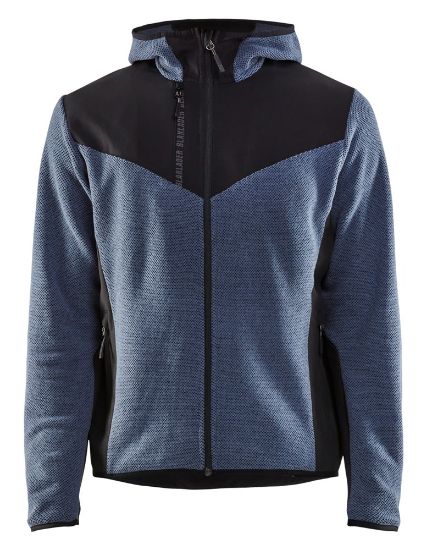 Afbeeldingen van BLÅKLÄDER Gebreid jack met softshell 5940 gevoelloos blauw/donkerblauw L