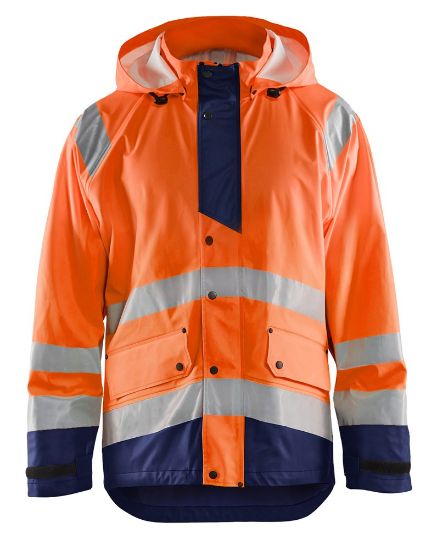 Afbeeldingen van BLÅKLÄDER Regenjas LEVEL 3 4327 High Vis oranje/marineblauw S