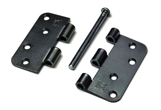 Afbeeldingen van Scharnier rond + losse pen VZ 89X89MM