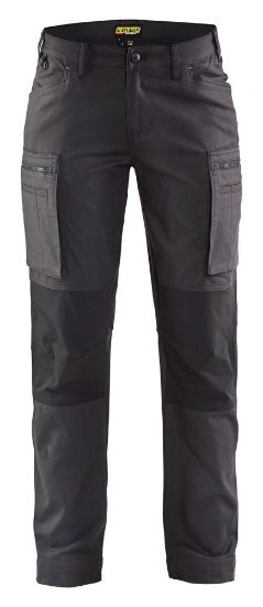 Afbeeldingen van BLÅKLÄDER Werkbroek service dames met stretch 7159 donkergrijs/zwart C32