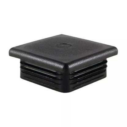 Afbeeldingen van Insteekdop vierkant zwart 20X20X1,0-2,0MM