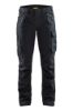 Afbeeldingen van BLÅKLÄDER Werkbroek service dames denim met stretch 7140 zwart/zwart D21