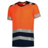 Afbeeldingen van TRICORP T-shirt High Vis bi-colour 103006 fluor oranje/inkt L