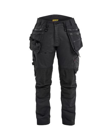 Afbeeldingen van BLÅKLÄDER Werkbroek dames met stretch 7170 zwart/zwart D24