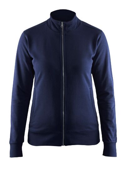 Afbeeldingen van BLÅKLÄDER Sweatshirt dames met rits 3372 marineblauw 3XL