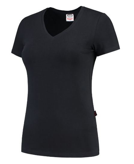Afbeeldingen van TRICORP T-shirt V-hals Slim-Fit dames 101008 navy M