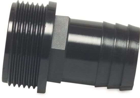 Afbeeldingen van Slangtule PP type rec zwart 1"X25MM buitendraad/slangtule 6bar