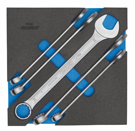 Afbeeldingen van GEDORE Ringsteeksleutelset 1500 CT2-7-32 in 2/3 CT module 5x