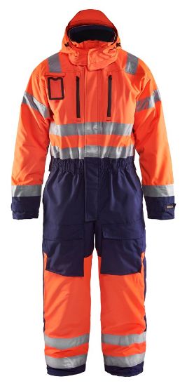 Afbeeldingen van BLÅKLÄDER Winteroverall 6763 High Vis oranje/marineblauw C46