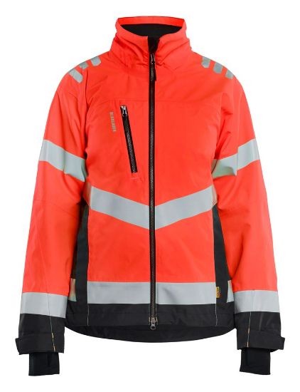 Afbeeldingen van BLÅKLÄDER Shelljack dames 4761 High Vis rood/zwart 3XL
