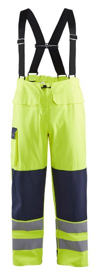 Afbeeldingen van BLÅKLÄDER Regenbroek vlamvertragend LEVEL 2 1313 High Vis geel/marineblauw L
