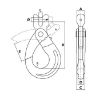 Afbeeldingen van ELLERCHAIN Veiligheids gaffellasthaak 13MM 6,7ton
