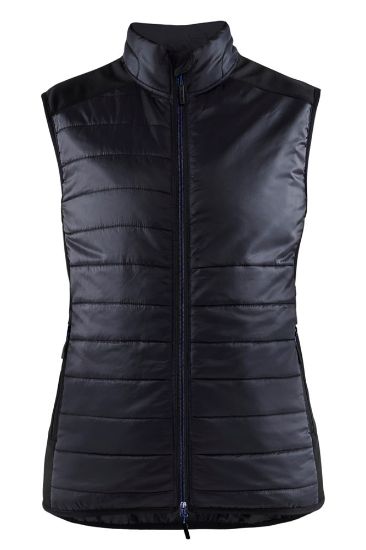 Afbeeldingen van BLÅKLÄDER Bodywarmer gevoerd dames 3864 zwart/donker marineblauw 2XL