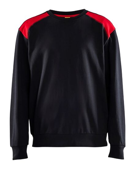 Afbeeldingen van BLÅKLÄDER Sweatshirt bi-colour 3580 zwart/rood 2XL