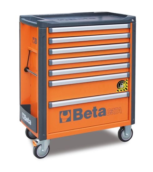Afbeeldingen van BETA Gereedschapswagen 7 lades rood C37A/7-R