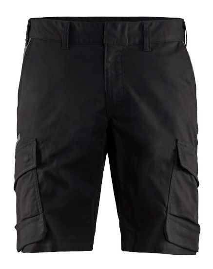 Afbeeldingen van BLÅKLÄDER Short industrie met stretch 1446 zwart/donkergrijs C44