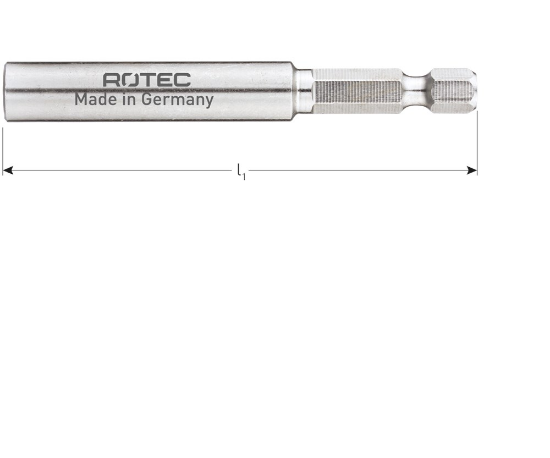 Afbeeldingen van ROTEC Bithouder RVS E6,3X74MM magnetisch met C-ring 