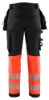 Afbeeldingen van BLÅKLÄDER Softshell werkbroek 1821 zwart/High Vis rood D88