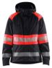 Afbeeldingen van BLÅKLÄDER Shelljack dames 4430 zwart/High Vis rood S