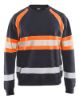 Afbeeldingen van BLÅKLÄDER Sweater 3359 medium grijs/High Vis oranje XS