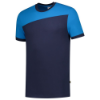 Afbeeldingen van TRICORP T-shirt bi-colour Naden 102006 inkt/turquoise L