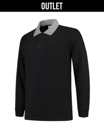 Afbeeldingen van TRICORP Polosweater contrast 301006 zwart/grijs L