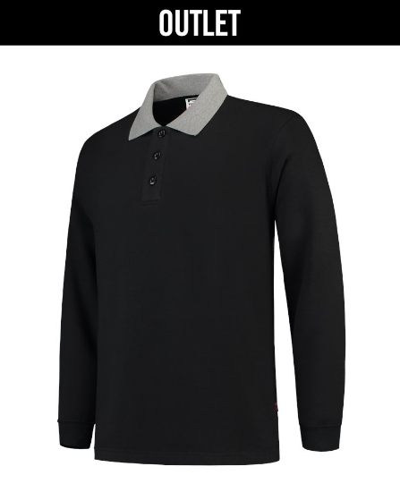 Afbeeldingen van TRICORP Polosweater contrast 301006 zwart/grijs M