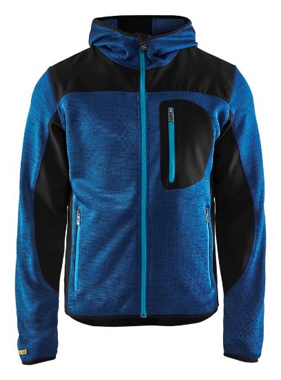 Afbeeldingen van BLÅKLÄDER Gebreid vest met softshell 4930 marineblauw/marineblauw L