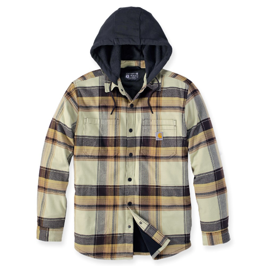 Afbeeldingen van CARHARTT Overhemd flannel sherpa geruit 105938 donkerbruin S