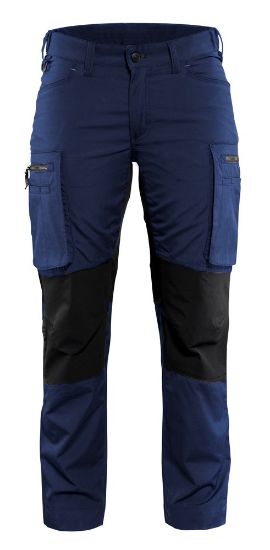 Afbeeldingen van BLÅKLÄDER Werkbroek service dames met stretch 7159 marineblauw/zwart C44