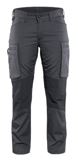 Afbeeldingen van BLÅKLÄDER Werkbroek service dames met stretch 7159 donkergrijs/zwart C34