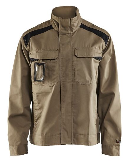 Afbeeldingen van BLÅKLÄDER Jack industrie ongevoerd 4054 khaki/zwart S