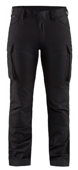 Afbeeldingen van BLÅKLÄDER Werkbroek service dames met stretch 7147 zwart D24