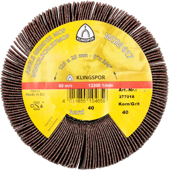 Afbeeldingen van KLINGSPOR Schuurwiel WSM617 125X20MM K40