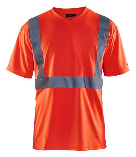 Afbeeldingen van BLÅKLÄDER T-shirt 3313 High Vis rood 2XL