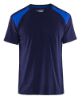 Afbeeldingen van BLÅKLÄDER T-shirt bi-colour 3379 marineblauw/korenblauw S