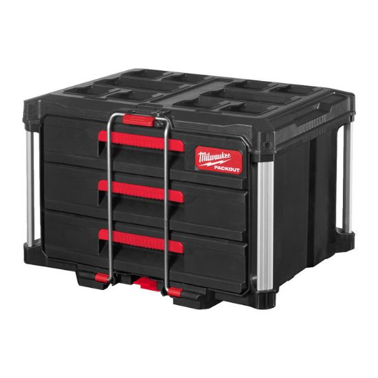 Afbeeldingen van MILWAUKEE Gereedschapskoffer PACKOUT met drie lades
