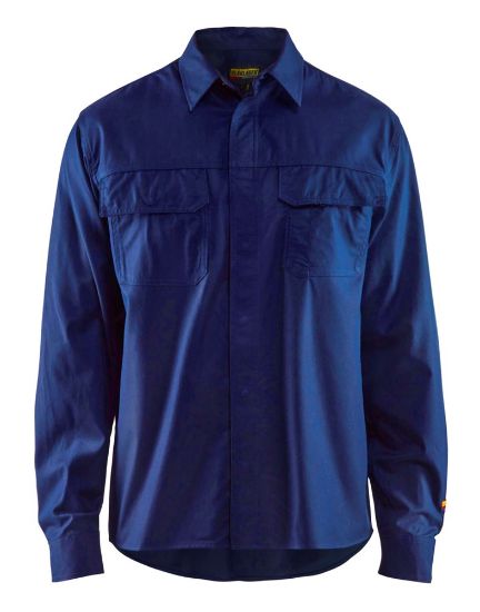 Afbeeldingen van BLÅKLÄDER Overhemd vlamvertragend 3227 marineblauw 2XL
