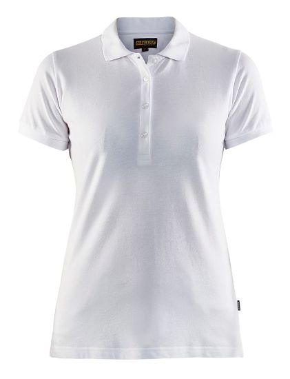 Afbeeldingen van BLÅKLÄDER Poloshirt piqué dames 3307 wit M