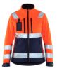 Afbeeldingen van BLÅKLÄDER Softshell jack dames 4902 High Vis oranje/marineblauw S