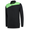 Afbeeldingen van TRICORP Polosweater bi-colour Naden 302004 zwart/limoen 2XL