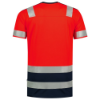 Afbeeldingen van TRICORP T-shirt High Vis bi-colour 103006 fluor rood/inkt M