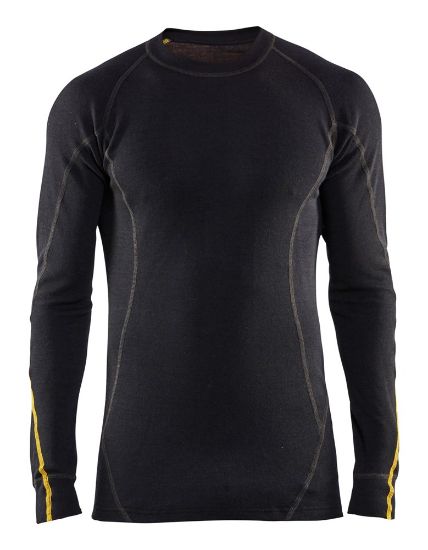 Afbeeldingen van BLÅKLÄDER Onderhemd vlamvertragend 68% merino 4794 zwart 3XL