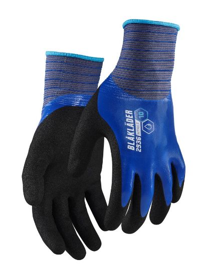 Afbeeldingen van BLÅKLÄDER Werkhandschoen nitril-gecoat waterdicht 2936 korenblauw 7
