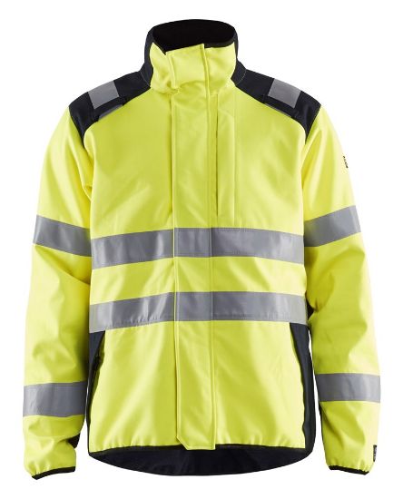Afbeeldingen van BLÅKLÄDER Softshell jack Multinorm 4948 High Vis geel/marineblauw XL