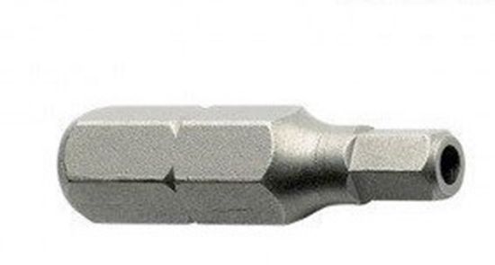 Afbeeldingen van ELZET Insertbit ¼" met gaatje in punt 2,5X25MM