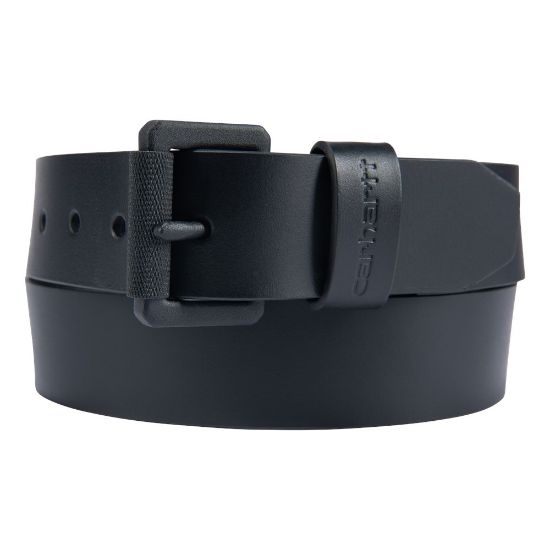 Afbeeldingen van Riem leer met rolgesp 800621 zwart W36