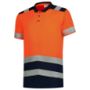 Afbeeldingen van TRICORP Poloshirt High Vis bi-colour 203007 fluor oranje/inkt S